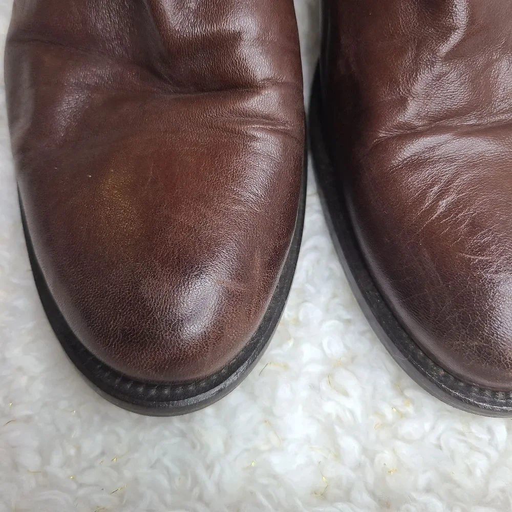 Mally‎ Brown Leather Ankle Boots sz 40